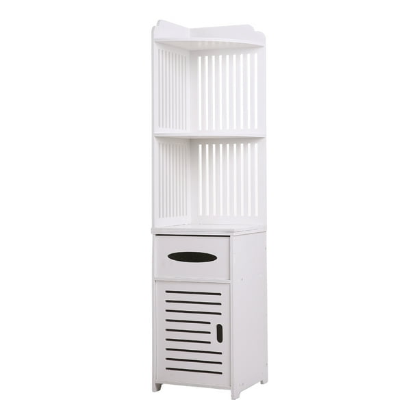 Bathroom Corner Shelf, Storage Corner Floor Cabinet with ...