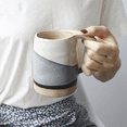 thumbnail image 6 of Coarse Pottery Cup Retro National Trend Mug Black and White Latte Cup Coffee Cup Chinese Style Pottery Clay Cup, 6 of 6