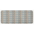 thumbnail image 1 of Mandala Kitchen Mat, Vintage Ottoman Elements in Oriental Style Paisley Inspired Flourish, Plush Decorative Kitchen Mat with Non Slip Backing, 47" X 19", Pale Orange Blue Black, by Ambesonne, 1 of 1