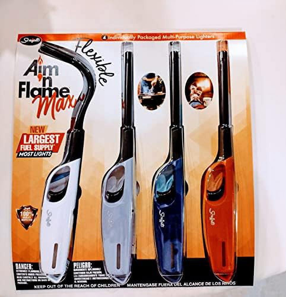 4 Pack MultiPurpose Lighter BBQ Lighters Barbecue Camping