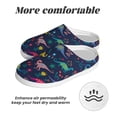 thumbnail image 6 of Zufioo Dinosaur Flowers Print Adult TPR Cotton Slippers,Winter Home Cotton Slippers Suitable for Adults, Men and Women, Indoor and Outdoor-11, 6 of 7