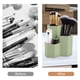 thumbnail image 4 of Organizador de brochas de maquillaje, 3 ranuras de plástico para cosméticos, brochas, bolígrafos, almacenamiento verde, 4 of 5