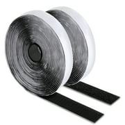 Gifoto Hook and Loop Tape, Self Adhesive, Double Sided, Sticky, Strip, Black Stick Tape Roll, For Indoor Installation of Small Items, Suitable for Smooth Surfaces(0.8in x 70.9in, Black)