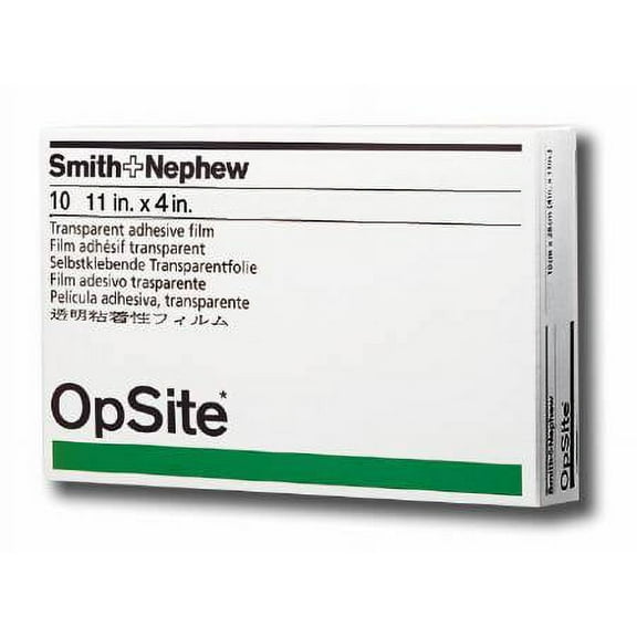 Smith & Nephew Opsite Transparent Adhesive Dressing 11x4", Waterproof Film 10/BX