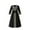 Black, variant on Muslim Maxi Dress for Girls Kids Long Sleeve Zip Up Long Robe with Belts Vintage Classic V Neck Abaya Flowy Casual Modest Embroidered Dresses Pullover Jumper Dubai Prayer Robes Black 4-5 Years