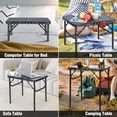 thumbnail image 2 of Redcamp Small Folding Camping Table, Adjustable Height, Lightweight Aluminum Frame, 2 Feet, Grey, 2 of 9