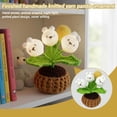 thumbnail image 5 of ddioayh Handcrafted Crochet Panda Night Light Potted Plant-Shape with Soft Glow for Home Office Decor Gift Idea Positive Emotional Support, 5 of 5