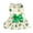 White L, variant on Green L St Patrick Day Layered Mesh Green Pet Skirt Lightweight Dog Cat Dress For Holiday Photo