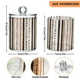 thumbnail image 5 of Yayeee 2 Pack Qtip Holder Bathroom Cotton Swab Canister with Lid Clear Dispenser Set, Brown Abstract Stripes, 5 of 6