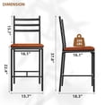 thumbnail image 1 of Modern Upholstered Bar Stools Set – Cushioned Seat, Curved Ladder Back, Armless Metal Frame, Footrest – Counter Height Dining Chairs for Restaurant, Home, Kitchen Island – Vintage Brown, 4-Pack, 1 of 7