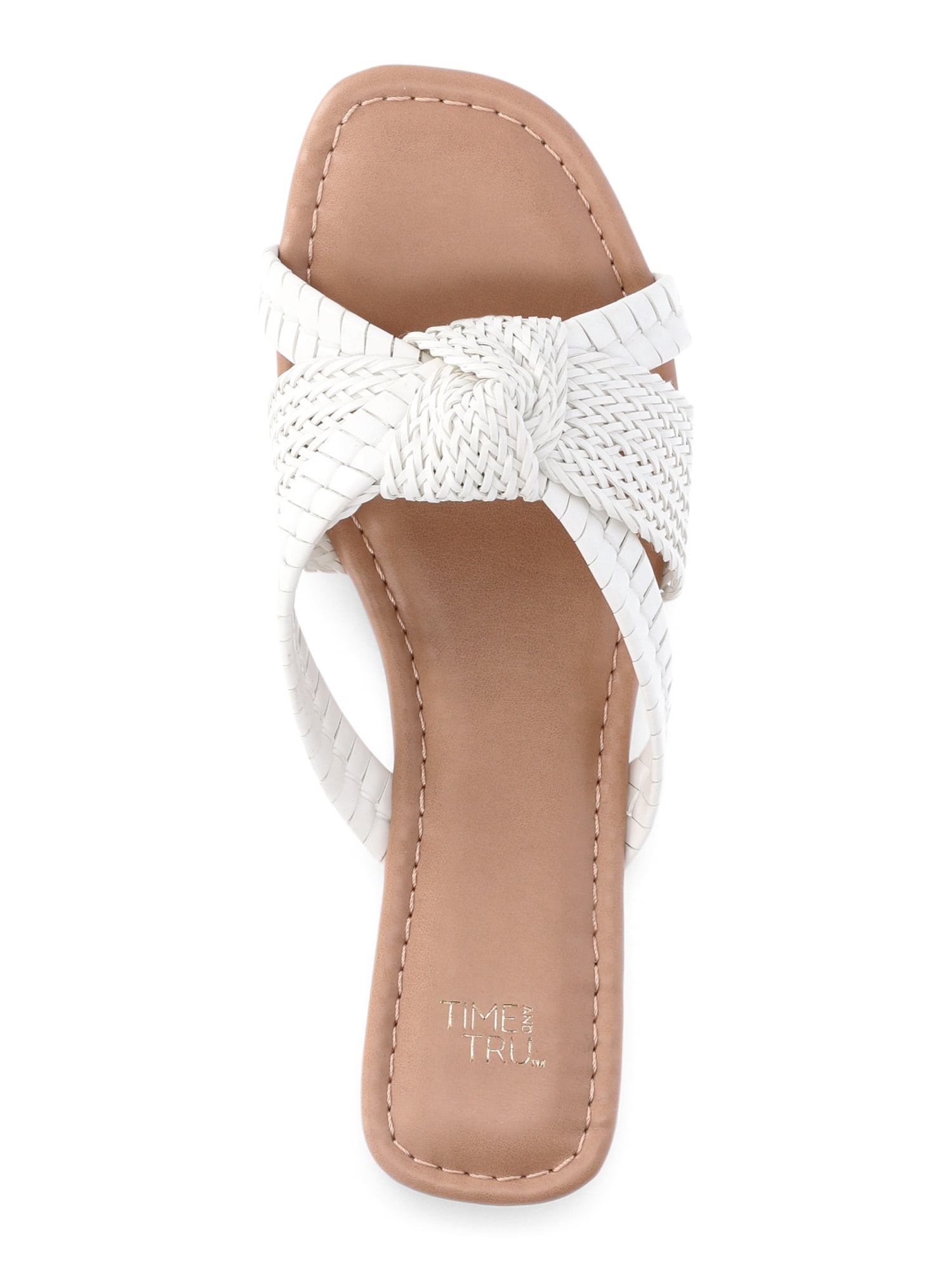 Time and Tru Women's Woven Knot Slide Sandal