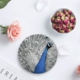 thumbnail image 4 of FMSHPON Peacock Set of 4 Round Coaster for Drinks, Absorbent Ceramic Stone Coasters Cup Mat with Cork Base for Home Kitchen Room Coffee Table Bar Decor, 4 of 6