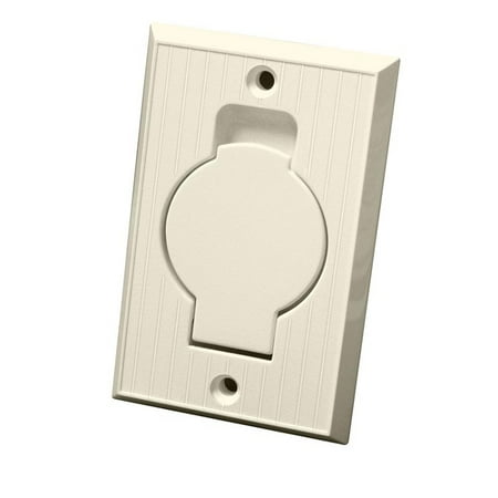 Door Inlet Valve - Vacuflo Central Vac Beige Inlet Valve with Round Door