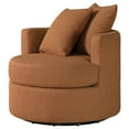 thumbnail image 4 of Debbie Upholstered Swivel Accent Chair Burnt Orange, 4 of 11