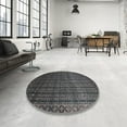 thumbnail image 3 of Ahgly Company Indoor Square Contemporary Smokey Gray Abstract Area Rugs, 6' Square, 3 of 6