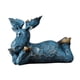 thumbnail image 3 of Estatua de resina Escultura de renovinas para decoración del hogar Centres de artesanía Colina de gabinete Oficina Comedor Comedor Figura de es Azul acostado, 3 of 9