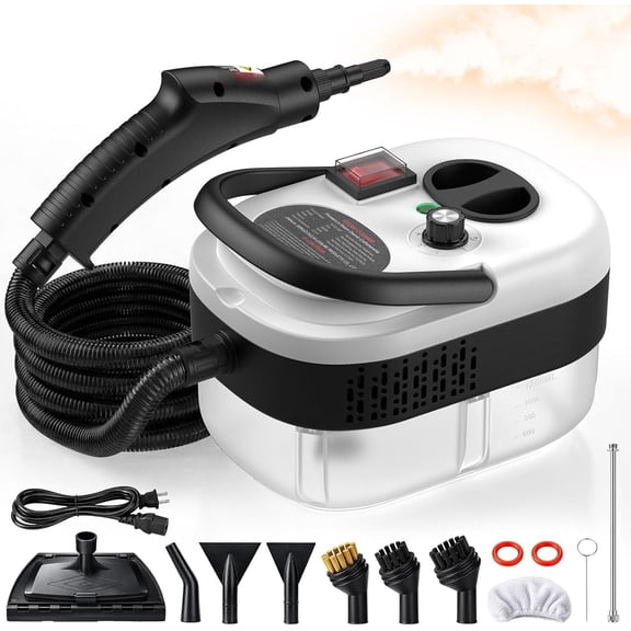 2500W Handheld Steam Cleaner for Home, 6-Level High Pressure Steam Gun, Steam Machine w/40.6oz Tank, Portable Car Steamer for Auto Detailing & Cleaning, Car, Floor, Furniture, Tile Grout, Wall