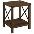 thumbnail image 3 of Walker Edison Metal X Rustic Wood Side Table - Available in 4 Colours, 3 of 4