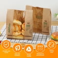 thumbnail image 2 of 100 Pcs Paper Bread Bags for Homemade Bread,Sourdough Bread Bags and Paper Bakery Bag with Window for Baked Food Packaging Storage,Pack Breakfast and Lunch,Large Kraft 12.2x8.3x3.5inch, 2 of 10
