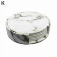 thumbnail image 1 of Dessous de Verre Rond en Cuir PU Tasse à Café Tapis de Table R7B1, 1 of 9