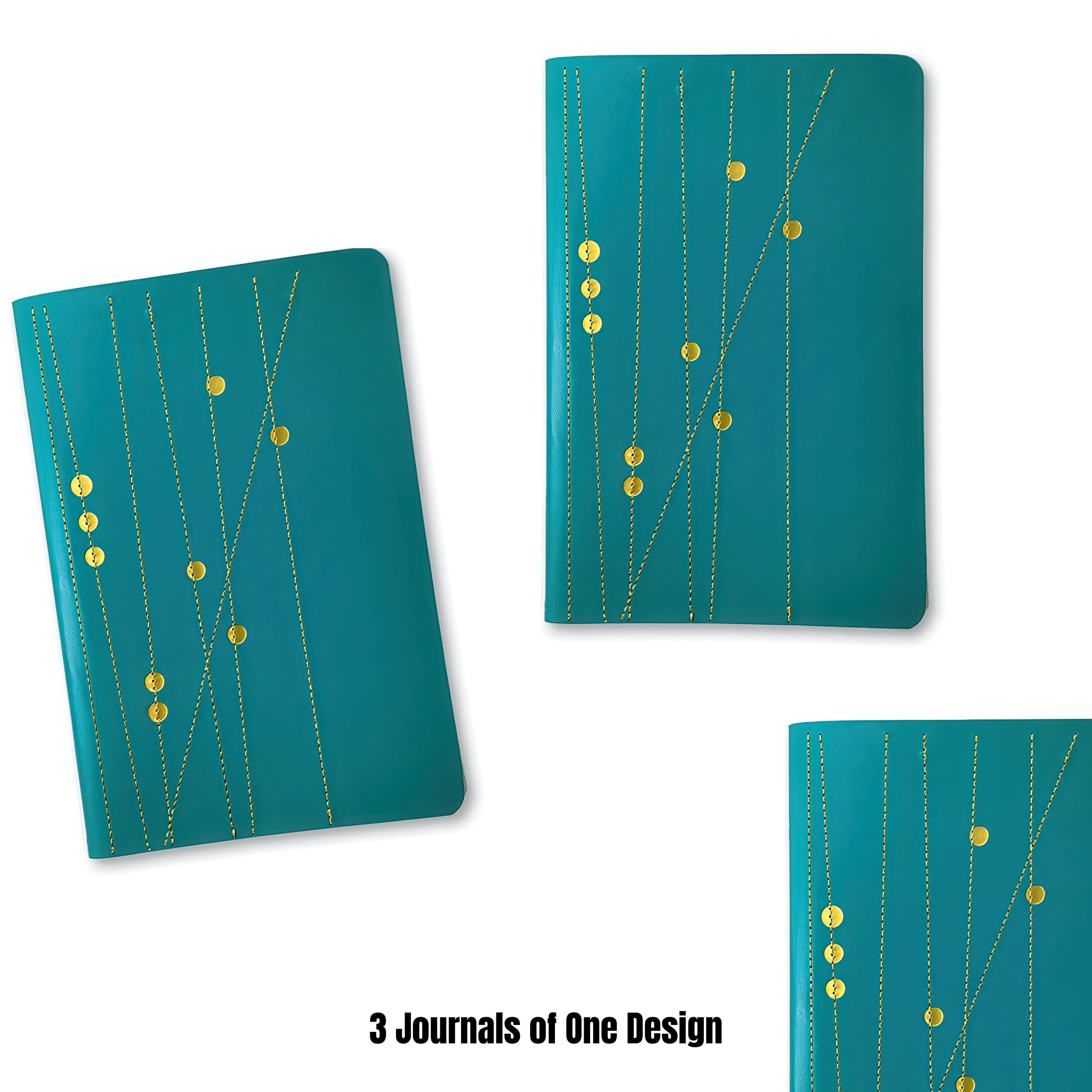Viabella Paper Journal -Teal with stitching