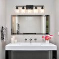 thumbnail image 4 of Lámpara de tocador para baño DIKAIDA de 79 cm, negro mate, 5 luces, 4 of 9