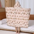 thumbnail image 5 of Pink Christmas Gingerbread House Pattern Hooded Bath Towel，50"x30" for Ages 3 To 12 Kids, Quick Dry Lightweight Soft Microfiber Hood Beach Towel Cover Up for Kids, 5 of 7
