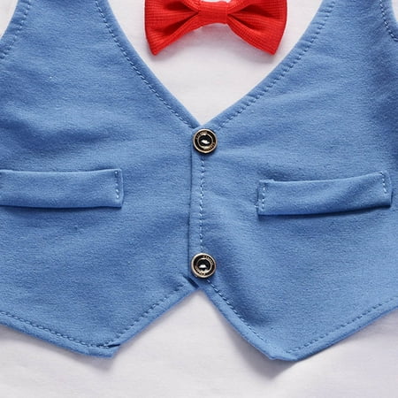 

QWERTYU Toddler Baby Child Children Kids Clothing Set Summer Short Sleeve Outfits T Shirts and Jean Pants Set for Boy 1Y-4Y