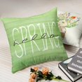 thumbnail image 6 of Hello Spring Pillow Covers 16x16 Spring Decorative Pillow Covers Color Plant Floral Pillowcases Cotton Blend Farmhouse Decor for Indoors Couch Bed Living Room in 2 Pcs, 6 of 6
