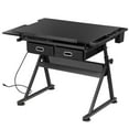 thumbnail image 6 of ZENY Drafting Table Art Desk with Adjustable Height, Durable Steel and Wood Construction, Black, 6 of 10