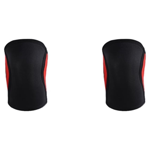 Yuarrent Rodilleras elegantes - Estabilidad y compresión mejoradas para un rendimiento óptimo Rodilleras Modelo A negro rojo L Modelo A negro rojo L 2piezas