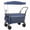 Blue Gray, variant on Multi-Functional Push-Pull Folding Wagon Cart Purple, Rotating Handle & Canopy, 7''x4'' Wheels with Brakes, 480lbs 300L for Outdoor, Groceries, Transport
