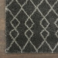 thumbnail image 4 of Nourison Geometric Shag Tribal Charcoal 2'2" x 7'6" Area Rug, (2x8), 4 of 8