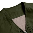 thumbnail image 4 of IROINNID Men's V-Neck Sleeveless Solid Color Loose Outdoor Vest Jacket Lightweight Cargo Vest With Pockets, 4 of 9