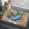 thumbnail image 3 of Vintage Whale Entryway Rug 2'x3'&nbsp; Non Slip Front Door Mats, Brown Nautical Anchor Bubbles Coastal Entrance Rugs Indoor Outdoor Carpet, Washable Floor Mats Small Area Rug for Bedroom Kitchen, 3 of 8
