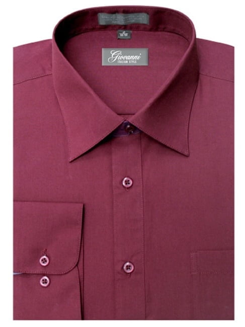 Apple Red Convertible Cuff Dress Shirt 
