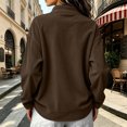 thumbnail image 7 of Lutiedan Oversized Sweatshirt for Women Half Zip Long Sleeve Corduroy Sweatshirt Fall Casual Pullover Shirts with Pocket S-XXL, 7 of 7