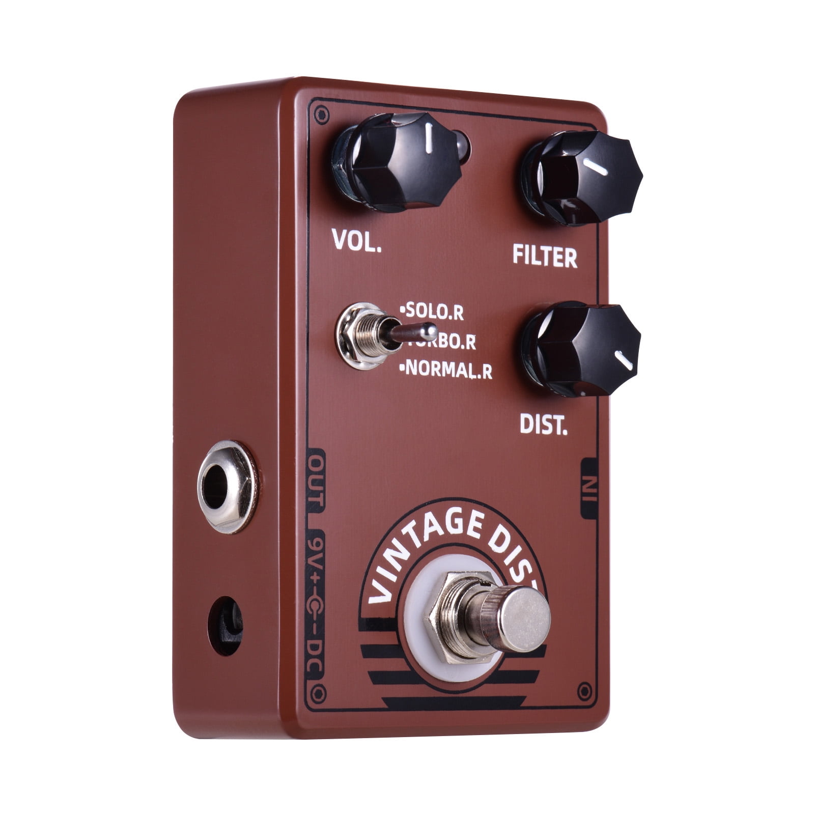 Elowen Effect Pedal Control D-11 Vintage Distortion Guitar Effect Pedal with Volume Filter and Distortion Controls True Bypass Design for Electric Guitar