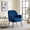 Blue, variant on Yellow Velvet Accent Chair with Metal Legs - Modern Upholstered Barrel Chair