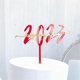Cupcake topper schön aussehend zum selbermachen schicke form happy new Red 2023 Happy New Year Cake Toppers Acrylic Merry Christmas Cake
