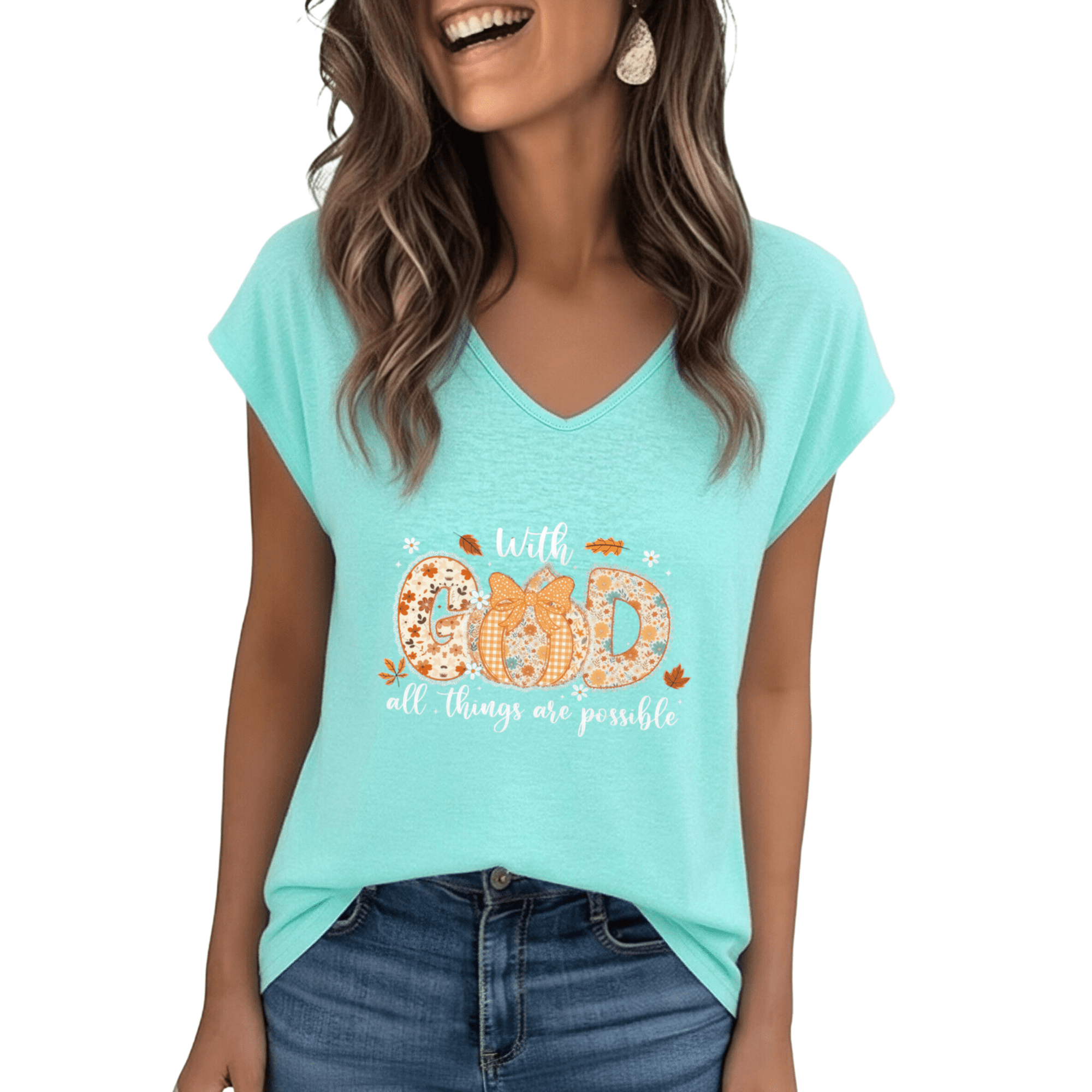 Women s Faith Wins Floral Graphic T-Shirt V Neck Sleeveless Top Inspirational Spring Uplifting Gift