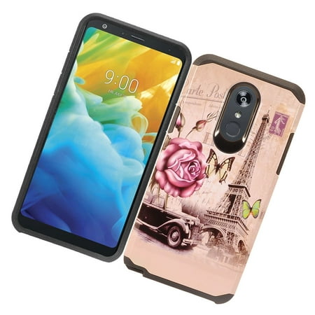LG Stylo 5 Phone Case Ultra Slim Fit Unique two Layer Soft TPU Silicone Gel Rubber & Hard Back Cover Bumper Shield Shockproof Hybrid Armor Impact Defender Case Eiffel Tower Paris for LG Stylo 5 (Best Atx Full Tower Case 2019)