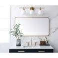 thumbnail image 2 of Soft corner metal rectangular mirror 22x40 inch in Brass, 2 of 5