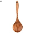 thumbnail image 2 of HEVIRGO Spoon, Non-Stick Teakwood Wooden Spatula Spoon Household Kitchen Utensils Kitchenware, 2 of 8