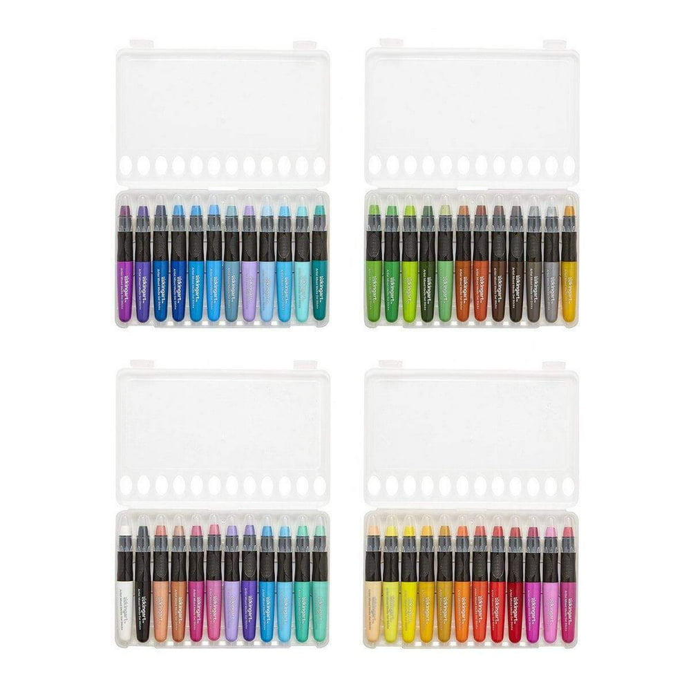 KINGART® Gel Stick Artist Watercolor Crayons, Set of 48 Unique Colors