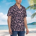 thumbnail image 5 of Xecao Flower print Hawaiian shirt - a stylish short-sleeve button-down for men, perfect for casual beach and tropical outings., 5 of 9