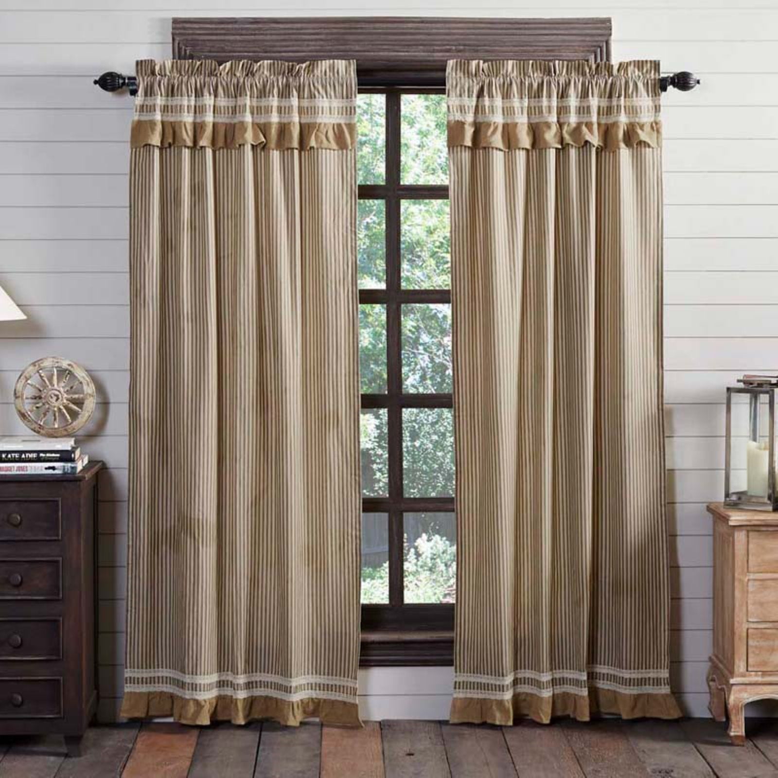 VHC Brands Kendra Stripe Curtain Panel Set - Walmart.com - Walmart.com