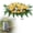 Yellow 1, variant on KALAKALA 1 Pcs Artificial Cemetery Flower Saddles, Rose Headstone Flower Saddle,Cemetery Memorial Flowers for Outdoor Grave tombstone Decorations,Blue
