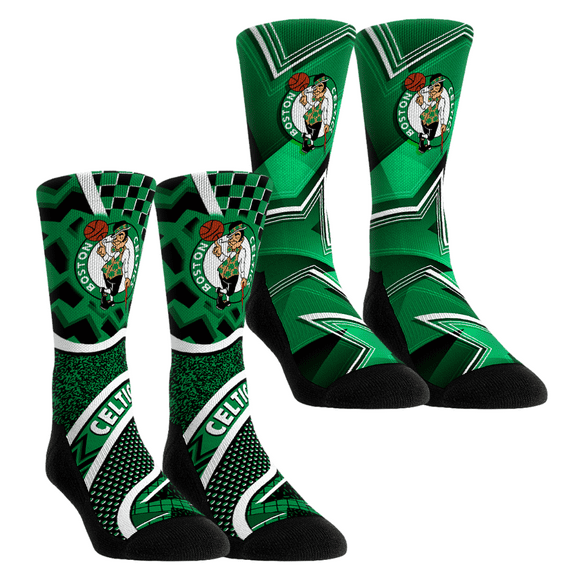 Unisex Rock Em Socks Boston Celtics NBA Hoops Two-Pack Crew Socks Set
