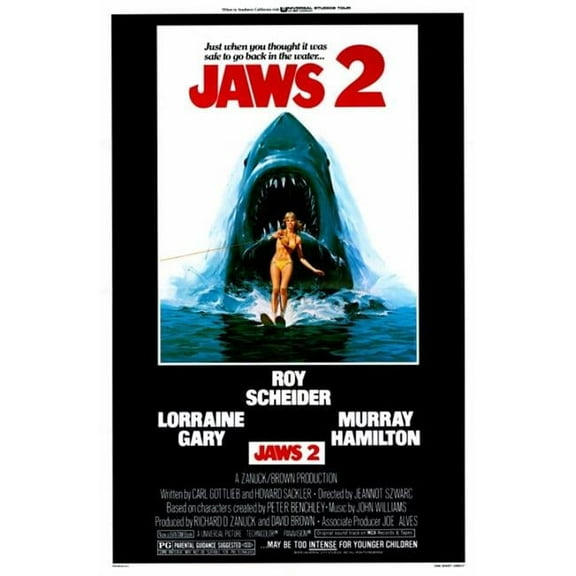 Pop Culture Graphics MOVCF1265 Jaws 2 Movie Poster Print, 27 x 40
